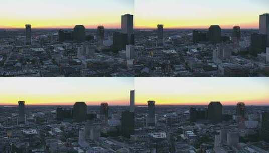 冬季新奥尔良的日落。高清在线视频素材下载