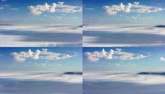 湖面和蓝天白云高清在线视频素材下载