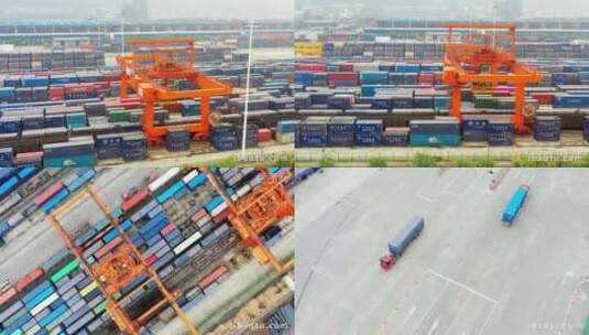 4K实拍重庆大学城物流运输中心视频素材高清在线视频素材下载