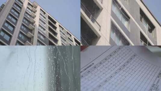 防雨防漏屋顶淋水实验高清在线视频素材下载