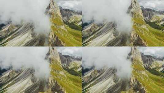 阿尔卑斯山塞塞达山脉上的云高清在线视频素材下载