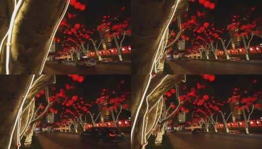新春城市街道灯笼高清在线视频素材下载