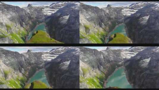 4K航拍大裂谷山川湖泊高清在线视频素材下载