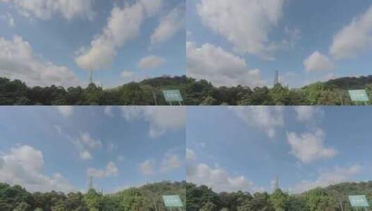 东莞黄旗公园山顶城市风景延时高清在线视频素材下载