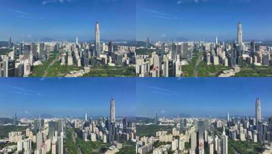 深圳福田市中心CBD航拍高清在线视频素材下载