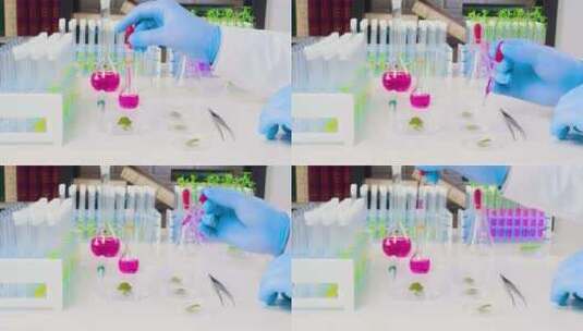 4K-科学实验-化学实验-医疗实验-药剂瓶高清在线视频素材下载