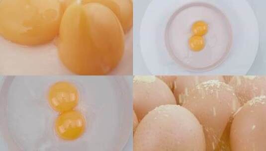 鸡蛋展示 土鸡蛋蛋黄鸡蛋蛋黄下落打鸡蛋高清在线视频素材下载