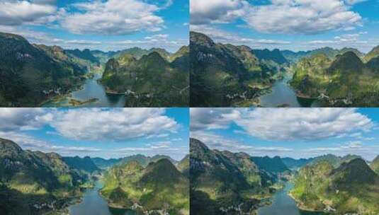 百色浩坤湖景区自然风光延时视频高清在线视频素材下载