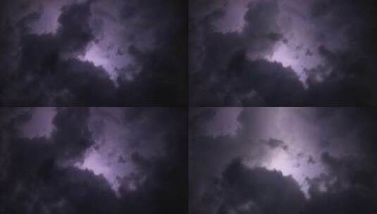 狂风暴雨天气电闪雷鸣乌云翻滚高清在线视频素材下载
