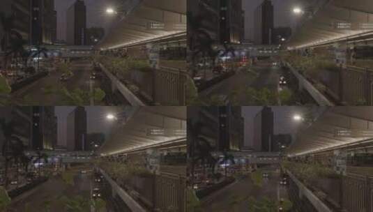 香港中环建筑夜景高清在线视频素材下载