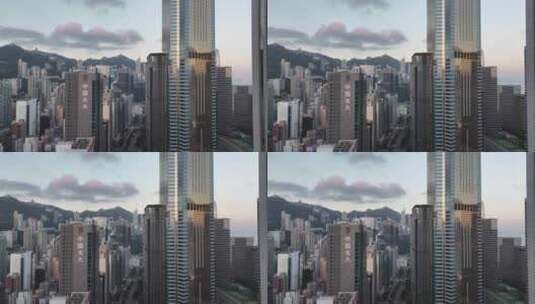 香港湾仔区高楼航拍高清在线视频素材下载