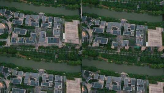 杭州余杭未来科技城梦想小镇航拍高清在线视频素材下载