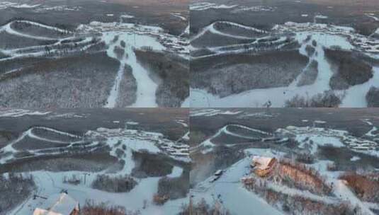 冬季 滑雪场 航拍-5高清在线视频素材下载