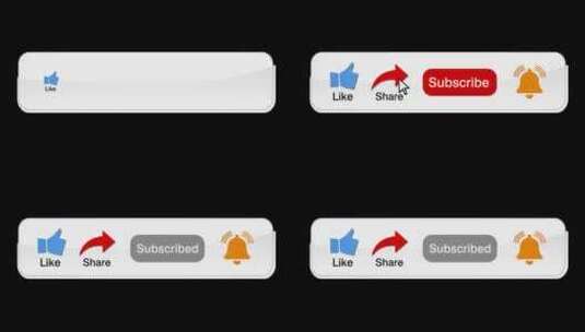 喜欢分享订阅并按铃声按钮高清在线视频素材下载