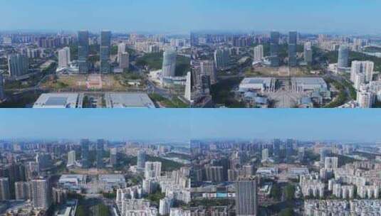 江门蓬江区万达广场航拍高清在线视频素材下载