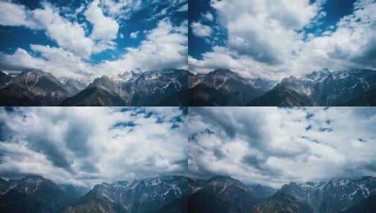 喜马拉雅上的天空延时高清在线视频素材下载