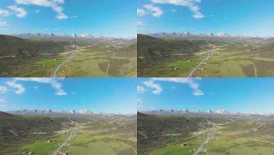 折多山-远景航拍高清在线视频素材下载