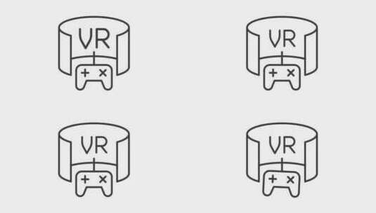 动画VR设备图标高清在线视频素材下载