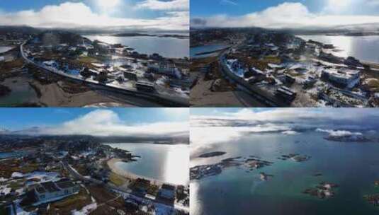 4K航拍挪威索玛若伊岛无限美景高清在线视频素材下载
