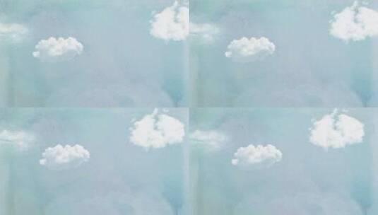 彩绘蓝天云朵背景高清在线视频素材下载