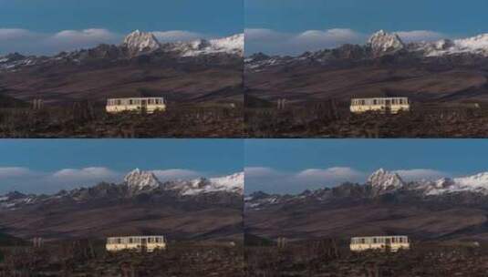 四川甘孜州天空之城贡嘎神山日落延时高清在线视频素材下载