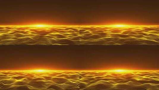 金色粒子波背景循环高清在线视频素材下载