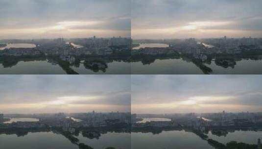 航拍广东惠州城市风光高清在线视频素材下载