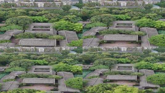 竖屏航拍四川眉山三苏祠4A景区高清在线视频素材下载