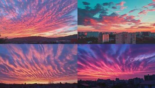 晚霞 夕阳 火烧云 黄昏高清在线视频素材下载