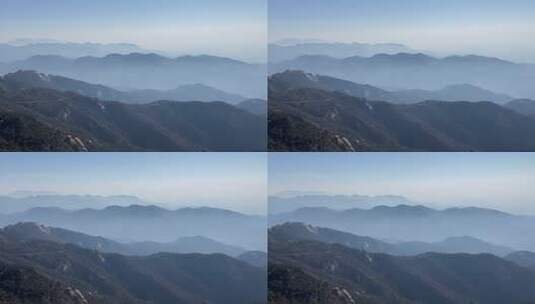 沂蒙山龟蒙景区，蒙山之巅俯瞰云海高清在线视频素材下载