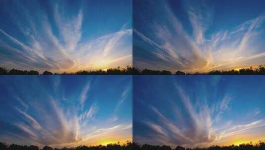 夕阳 晚霞 天空 治愈系 黄昏 唯美高清在线视频素材下载