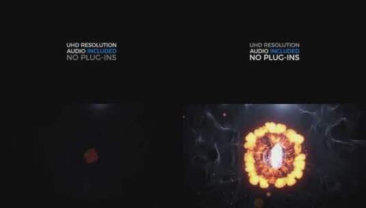 爆炸燃烧火焰logo演绎AE模板高清AE视频素材下载