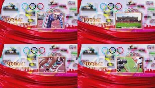 奥运会历程大气图文AE模板高清AE视频素材下载