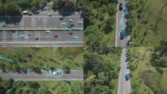 智能汽车 车联网 无人驾驶高清AE视频素材下载