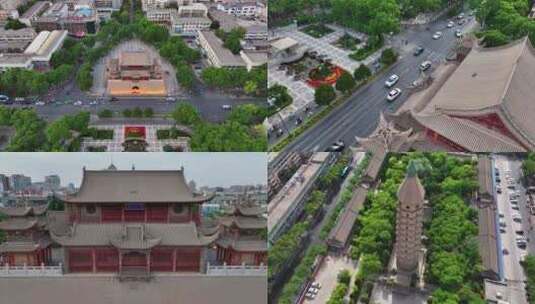 银川承天寺海宝寺鼓楼玉皇阁高清在线视频素材下载