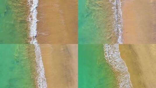 大海海边海水海浪沙滩海滩航拍风景唯美大自高清在线视频素材下载