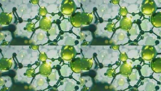 分子化学科学原子DNA技术医学动画分子结构高清在线视频素材下载