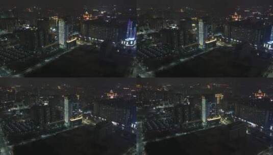大气 航拍 福建 泉州 闽南 夜景 城市 建筑高清在线视频素材下载