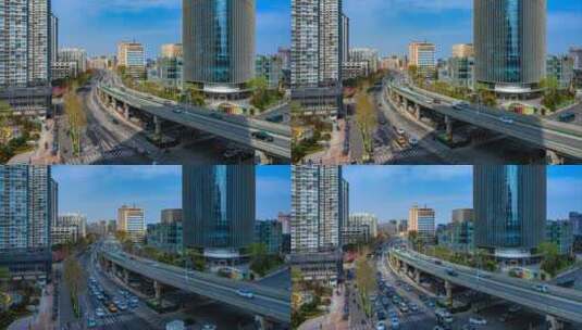 济南高架桥路口高清在线视频素材下载