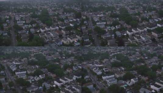 航拍曼哈顿城镇的景观高清在线视频素材下载