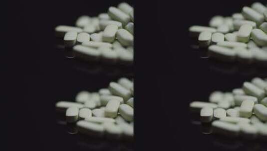 医疗片剂和药丸的特写高清在线视频素材下载