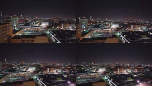 鸟瞰城市的夜景高清在线视频素材下载