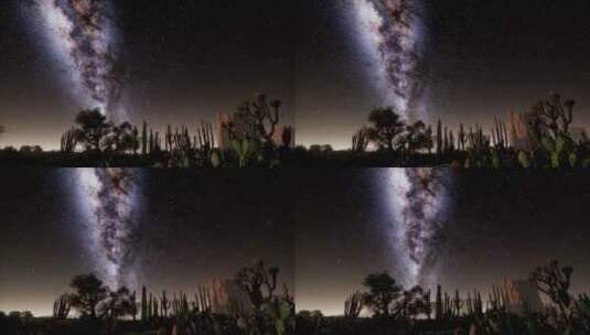 沙漠中的星空延时拍摄高清在线视频素材下载