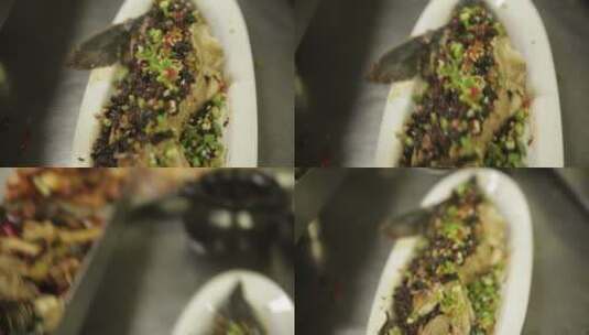 后厨厨师制作海鲜大咖 (8)高清在线视频素材下载