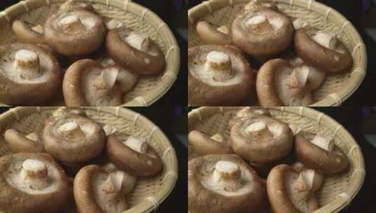 新鲜香菇美食餐饮4K高清在线视频素材下载