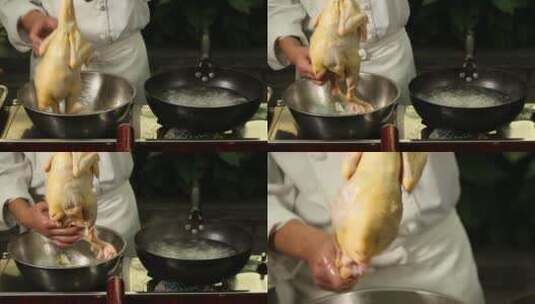 腌制鸡肉入味高清在线视频素材下载