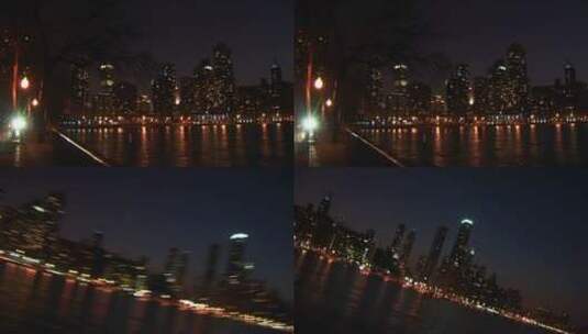 夜晚的城市风景高清在线视频素材下载