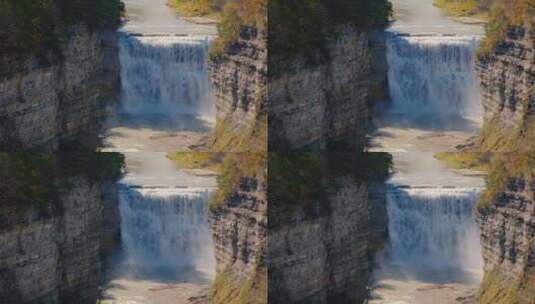 悬崖边上的瀑布高清在线视频素材下载