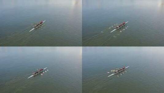 龙舟训练划船高清在线视频素材下载
