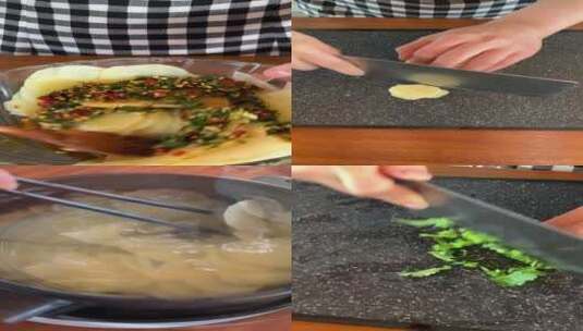 街头凉拌酸辣土豆片美食制作竖屏抖音素材高清在线视频素材下载